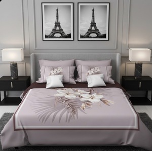 Juego de Sábanas Planas King Size de Algodón 100% de Primera Calidad con 2 Fundas de Almohada, Fácil Cuidado, 600 Hilos, Impresión 3D - Product Image 2