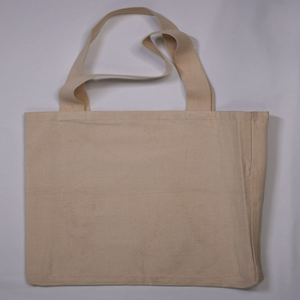 Bolsa de algodón reutilizable personalizable con cordón de gran capacidad, bolsa de compras promocional de lona ecológica natural con logotipo personalizado - Product Image 6