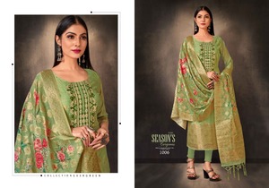 Impresión digital de jacquard de seda pesada con bordado Zari Neck Work Rayon Ethnic Long Kurtis Set con Dupatta - Product Image 5