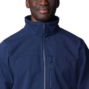 Veste Softshell Slim Fit avec poche zippée sur le devant, couleur marine - Product Image 4