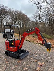 LIVRAISON GRATUITE EPA CE Approuvé ZJ-12 Tout neuf Mini-excavatrice sur chenilles de 1 tonne Moteur à essence Briggs de 15 ch 0,3 h Moteur à essence Open ROPS Pouce hydraulique - Product Image 2