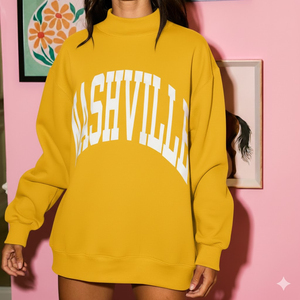 New Arrival Fleece Reversible Mock Neck Sweatshirt Oversized Solid 100% Cotton Women's Custom Logo - Product Image 6