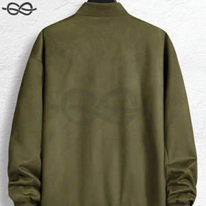 Blousons d'aviateur baggy à épaules tombantes pour hommes, style High Street, nouvelle mode, impression personnalisée avec options de broderie personnalisées OEM - Product Image 5