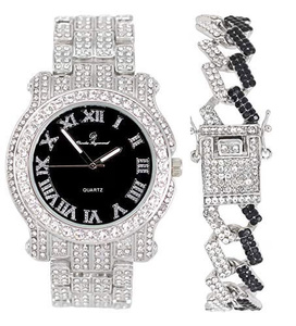 Reloj de cuarzo de lujo para mujer, esfera redonda, números romanos, banda de acero inoxidable, reloj de pulsera analógico con cristal de diamante - Product Image 4