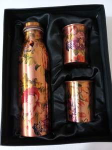 Premium Luxuries 100% Bouteille d'eau en cuivre pur 100% Ayurvedas Bouteille d'eau potable pour les bienfaits pour la santé Bouteille de qualité supérieure - Product Image 4