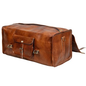 กระเป๋าหนังแท้แบบวินเทจสำหรับเดินทางวันหยุดสุดสัปดาห์กระเป๋าแบบยืดขยายได้กระเป๋าใส่ขนมวันหยุดข้ามคืนออกแบบได้ตามต้องการฟรี - Product Image 2