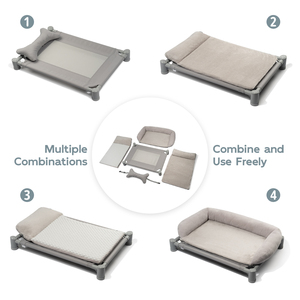 Cama Elevada Cuadrada <span class=keywords><strong>de</strong></span> Felpa <span class=keywords><strong>para</strong></span> <span class=keywords><strong>Perros</strong></span>, con <span class=keywords><strong>Manta</strong></span> Lavable y Extraíble, y Patas Antideslizantes Patentadas, Venta al por Mayor <span class=keywords><strong>de</strong></span> Fábrica - Product Image 3
