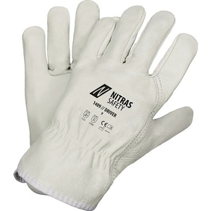 Guantes de Seguridad Estilo Conductor Talla 10 Gris EN 388 y EN 407 PPE Categoría II NITRAS Paquete de 12 - Product Image 1