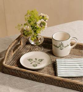 ถาดหวายสานทรงสี่เหลี่ยมผืนผ้าพร้อมหูจับถาดหวายธรรมชาติสำหรับตกแต่งอาหารชากาแฟ - Product Image 4