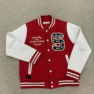 DCY Fabricants Veste universitaire brodée personnalisée Veste de baseball en cuir blanc pour hommes - Product Image 2