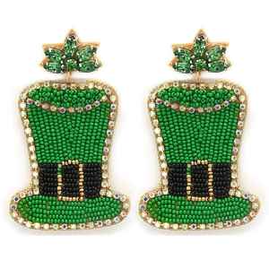 Seed beaded new handmade luxury beaded design earring fashion jewelry beaded earrings use for women and <b>girls</b> from India - Product Image 1