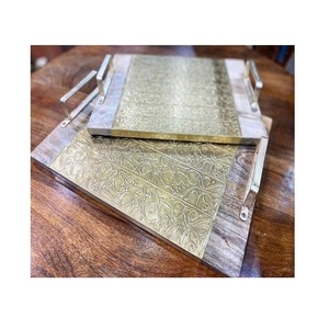 Plateau de service en bois et nacre de la plus grande qualité pour la cuisine des restaurants, accessoires d'hôtel - Product Image 5