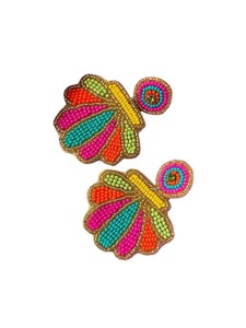 Pendientes Colgantes Bordados con Cuentas de Colores Hechos a Mano, Joyería de Moda Inspirada en el Arte Indio, JAVED HANDICRAFTS, Día de San Valentín - Product Image 4