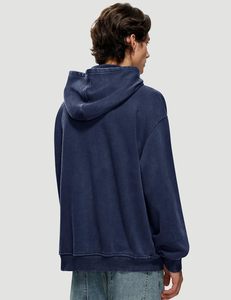 Vintage 100% Cotton Stonewashed Acid Wash Lined Solid Hoodie - Product Image 3