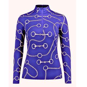 Camisa de Polo Ecuestre para Mujer, Manga Corta, con Encaje Elegante, Material de Neopreno, para Montar a Caballo y Golf, Uso Casual - Product Image 5