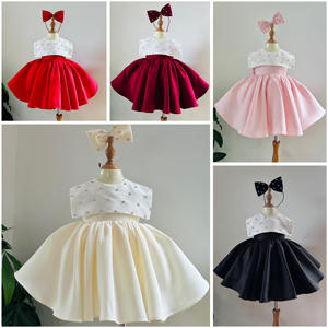 Vestido de fiesta corto japonés para niñas, ropa de chico OEM ODM alta, vestido de princesa Nhung Nguyen de Vietnam, cuello azul marino, niños 12 años más jóvenes - Product Image 2