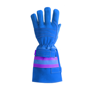 Haute résistance à la chaleur pompier utilisation gants de sécurité unisexe robuste coupe-vent gants en cuir gants de sécurité - Product Image 2