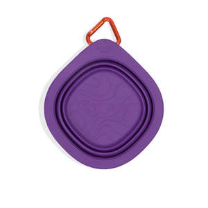 Bol de voyage pliable pour chien Purple Portable Go Bowl Peak, taille XL, capacité 1000 ml, en silicone et acier inoxydable, pour la randonnée - Product Image 3