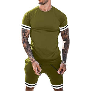 <b>Men</b> Sport Outfit Set <b>Short</b> Sleeve Top and <b>Shorts</b> Combo for Fitness Running or Home Wear Custom Branding Available - Product Image 6