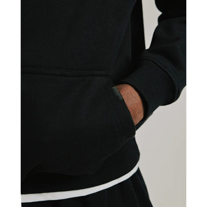 Custom Made High Quality <b>Black</b> Color <b>Men's</b> <b>Hoodie</b> 100% Cotton Pocket Design Screen Printing <b>Plain</b> Pullover <b>Hoodie</b> For <b>Men</b> - Product Image 6