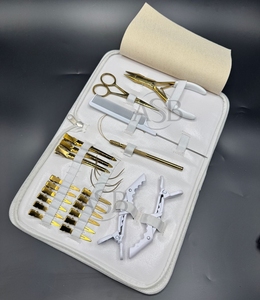 Herramientas profesionales de Extensión de cabello chapadas en oro, alicates de microcuentas, pinzas de cocodrilo, tijeras, alicates de extensión de cabello humano - Product Image 6