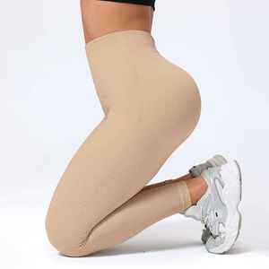 Legging d'entraînement sans couture avec contrôle du ventre à pois Leggings de yoga taille haute femmes pantalons de fitness non transparents - Product Image 5