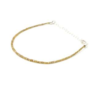 Colección de Pulseras y Brazaletes Elegantes con Cuentas de Diamantes Amarillos Facetados de 1.5-2 mm - Product Image 4