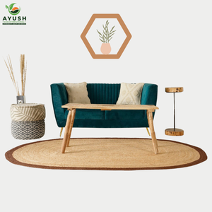 Alfombra Plegable para Exteriores, Ecológica, de Yute y Algodón, Lavable, para Dormitorio y Sala de Estar - Product Image 2