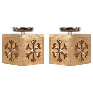 Portavelas Navideño de Madera con Diseño Festivo para Decoración del Hogar, Uso en Fiestas, Exhibición en Estantes y Opción de Regalo, Venta al por Mayor desde India - Product Image 6