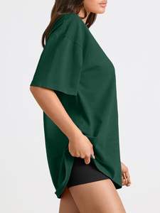 Camiseta informal de verano para mujer, camiseta de manga corta de algodón personalizada de fabricante OEM para uso diario - Product Image 3