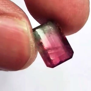 1ชิ้นพลอยทัวร์มาลีนธรรมชาติ10x8มม. ตัดเป็นชิ้นสี่เหลี่ยม3.45ก้อนก้อนก้อนพลอยสังเคราะห์สีเขียวชมพูสำหรับทำเครื่องประดับ - Product Image 5