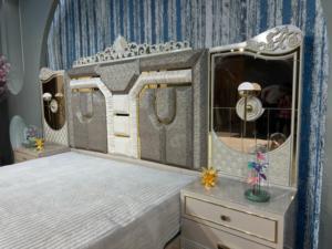 Juego de dormitorio de madera MDF de lujo moderno personalizable con tocador ajustable cómodo mesita de noche para uso en el hogar, la Oficina y el hotel - Product Image 4