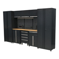 Banc de travail modulaire robuste pour garage avec armoire à outils, tiroirs verrouillables, panneau perforé, en acier SPCC, pour rangement d'atelier, OEM ODM