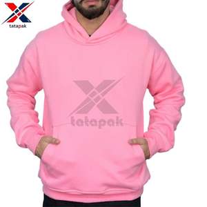 Sweats à capuche doublés en polaire personnalisés pour hommes 350G Automne Hiver Couleur unie Surdimensionné Tricoté Écologique Anti-boulochage 100% coton Puff - Product Image 5