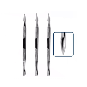 Salon Use Stainless Steel Dual End <b>Cuticle</b> <b>Pusher</b> Professional Manicure <b>Nail</b> Tool Set Reusable Double-Use Durable Lightweight - Product Image 4