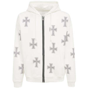 เสื้อฮู้ด Chrome Heart ประดับคริสตัล ซิปเต็มตัว ดีไซน์กราฟิกสุดหรู สไตล์สตรีทแวร์ ฮิปฮอป - Product Image 5