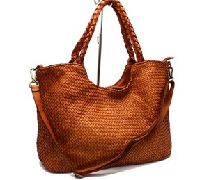 Bolso de cuero de Italia Bolso tejido de cuero suave Hobo Totes tejidos - Product Image 1