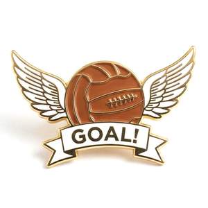 Pin Personalizado para Fanáticos del Deporte, Insignias de Fútbol con Logotipo Personalizado, Chapado en Plata, Zinc, Serigrafía Tradicional, Venta al Por Mayor - Product Image 1