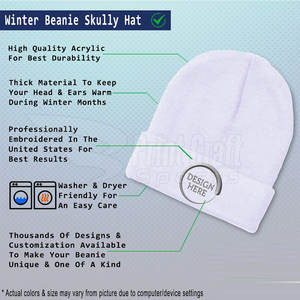 หมวกบีนนี่ปักลายสำหรับฤดูหนาวผ้าขนสัตว์ผ้าฝ้าย - Product Image 2