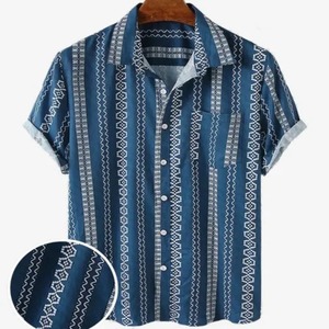 เสื้อโปโลผู้ชายลายทางลำลองลายดอกไม้สังคมย้อนยุคแฟชั่นการพิมพ์2025 idols - Product Image 4