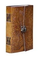 Carnet de notes en cuir véritable gaufré grand papillon Fournitures de bureau et papeterie Fournitures scolaires Cahier vintage à couverture souple