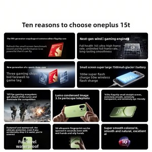 Nouveau OnePlus 15T original, 5e génération, Qualcomm Snapdragon 8 Octa Core, écran AMOLED de 6,3 pouces, charge rapide 100W, IA, 5G, gaming haut de gamme - Product Image 2