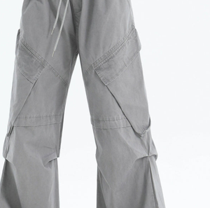 Pantalones Cargo Jogger de Lona de Cintura Alta para Hombre, Estilo Camuflaje, Pantalones Deportivos Desgastados con Tirantes, Venta al por Mayor - Product Image 4