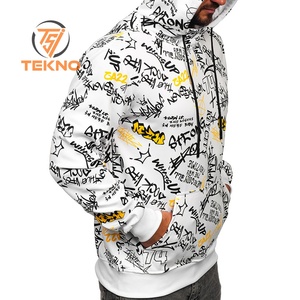 เสื้อฮู้ดผู้ชายแบบปรับแต่งได้เสื้อฮู้ดน้ำหนักเสื้อฮู้ดดี้พิมพ์ลายซับลิเมชันดีไซน์ตามสั่ง88% 12% โพลีเอสเตอร์ - Product Image 5