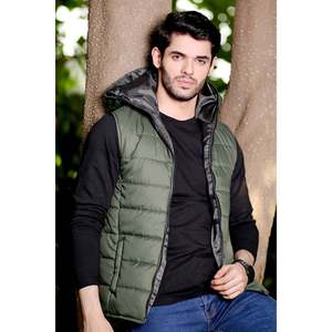 DEXTER Winter <b>Jacket</b> with Puff Sleeveless Design Hooded Outerwear - Product Image 1