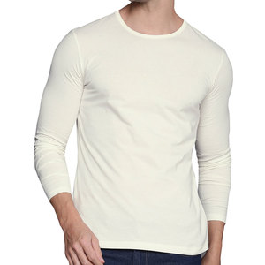 Custom Men's Formal Embroidered Knitted Long Sleeve T-<b>Shirt</b> <b>100</b>% Cotton High-Quality Breathable - Product Image 1