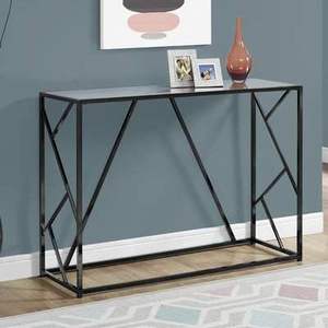 โต๊ะคอนโซลโลหะตกแต่งเสร็จพร้อมกระจกด้านบนเหมาะสำหรับการตกแต่งบ้านและสำนักงานที่หรูหรา - Product Image 2