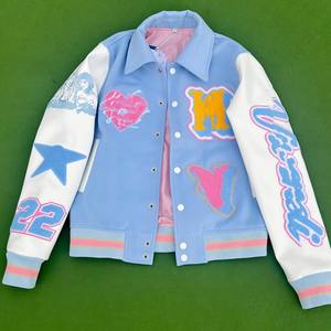 Chaquetas Varsity Personalizadas OEM 2026, Chaquetas Varsity Vintage al por Mayor, Unisex, con Parches de Chenilla y Logotipo Bordado - Product Image 3