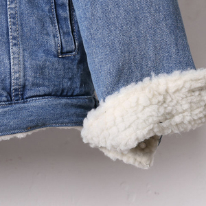 Hiệu Suất Cao Nút Đóng Cửa Bên Trong Sherpa Lông Cừu Lót Mùa Đông Người Đàn Ông Ấm Áp Của Denim Áo Khoác & Áo Khoác Áo Khoác - Product Image 6