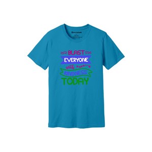 Thèmes de gentillesse imprimer 100% t-shirt en tissu de coton 160-180 à lourd GSM 12 couleurs disponibles Personnalisé votre propre conception et placement - Product Image 3